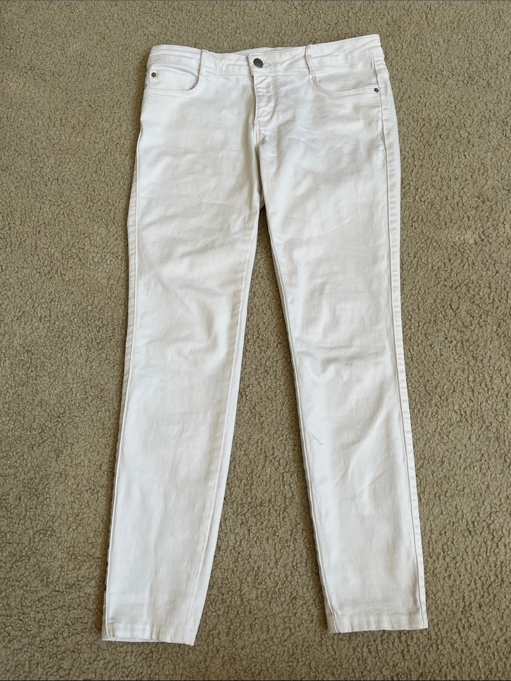 Zara White Skinny Jeans size 6 M